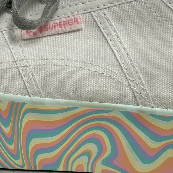 Superga 2790 Rainbow Stripe Platform Sneaker US 10.5 - Picture 11 of 13